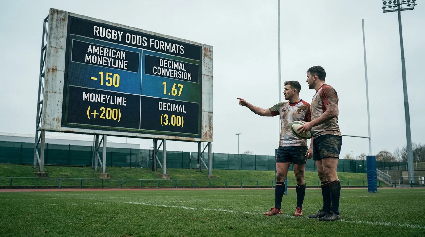 Rugby American moneyline odds shown beside decimal conversion