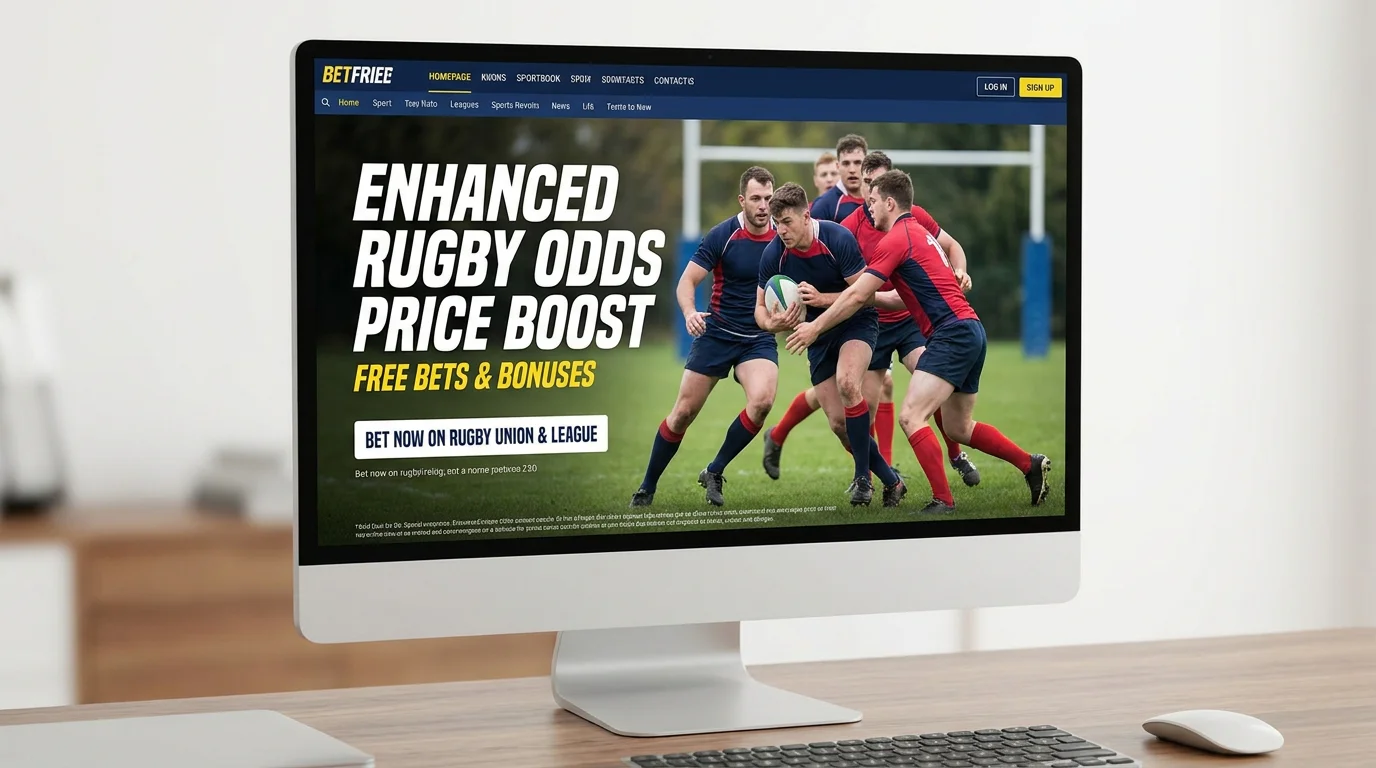 Enhanced rugby odds price boost banner on sportsbook home page