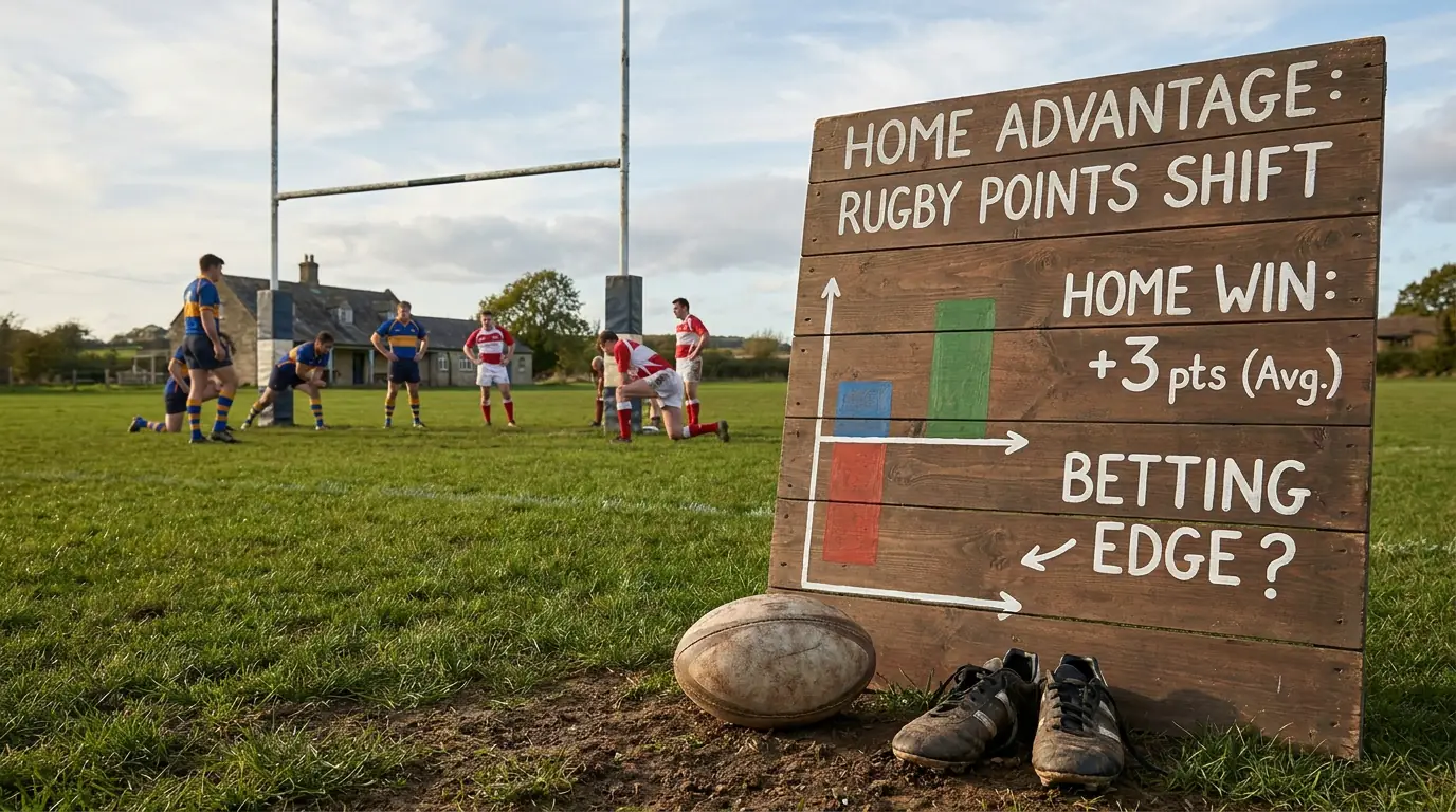 Simple statistical board quantifying rugby home win edge by points