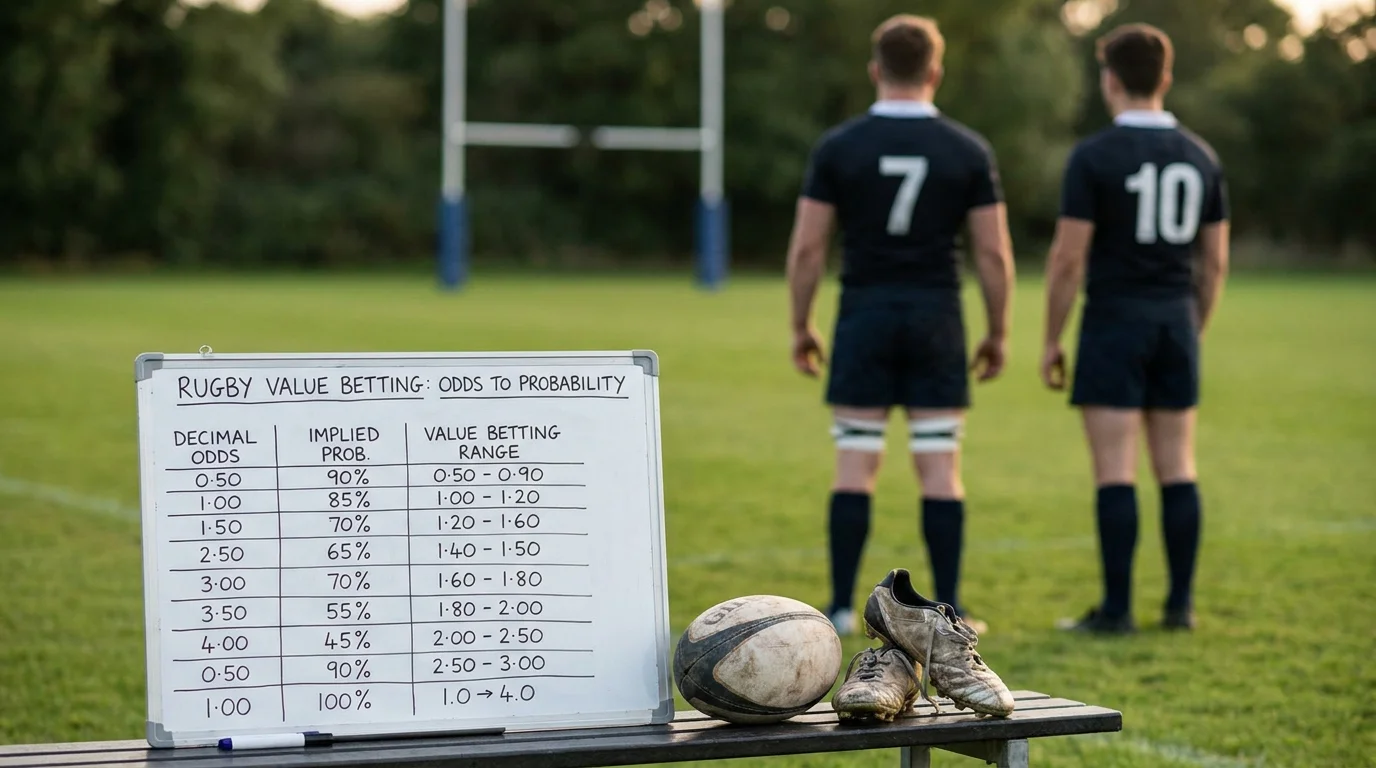 Simple chart converting rugby odds to implied probability
