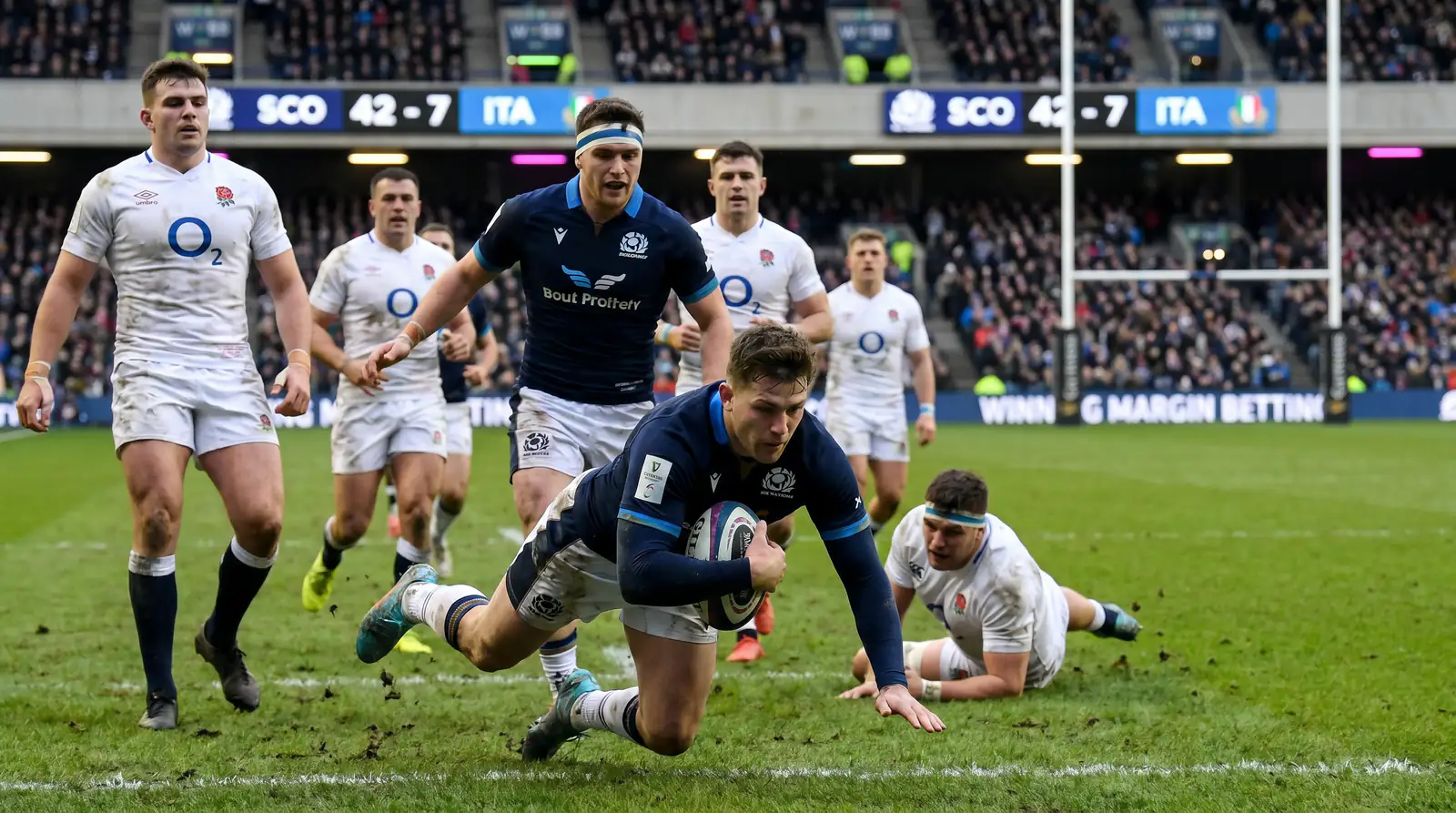 Six Nations tier-one side scoring against weaker opposition
