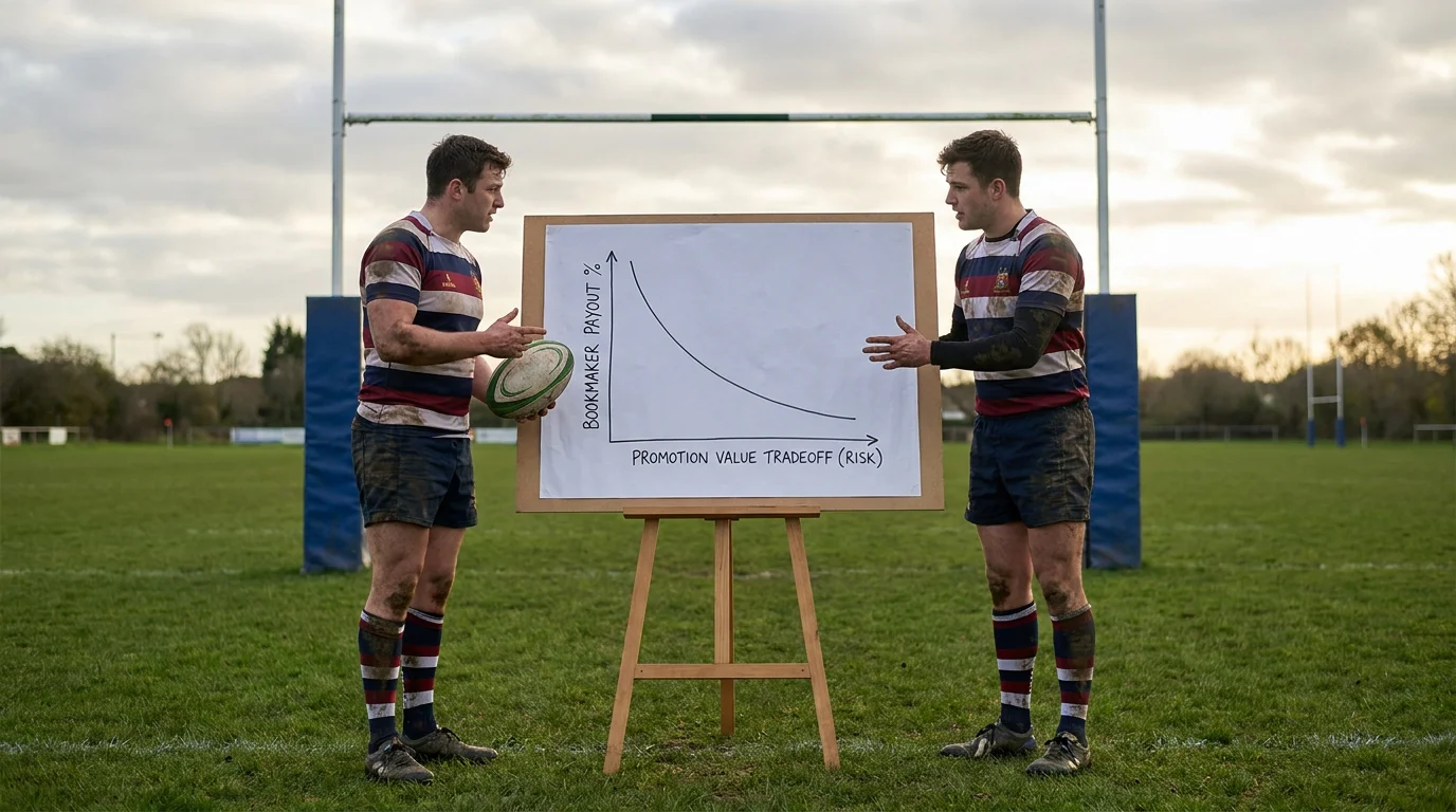 Simple chart of rugby payout versus promotion value tradeoff