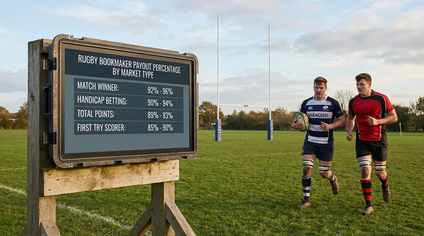 Rugby payout ranges by market type listed on monitor