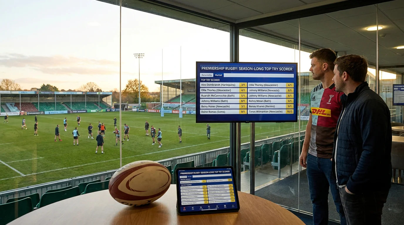 Season-long top try scorer futures market for Premiership rugby