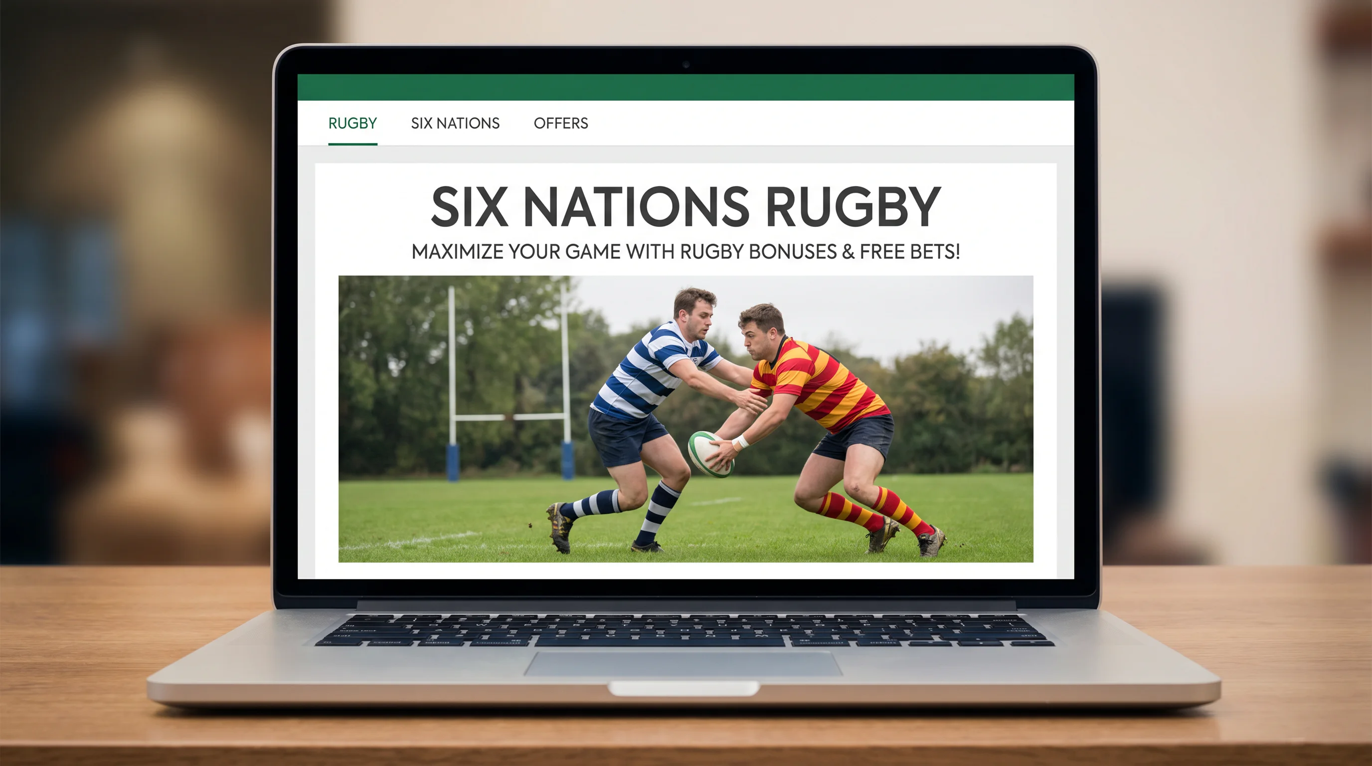 Six Nations promotional banner on sportsbook landing page