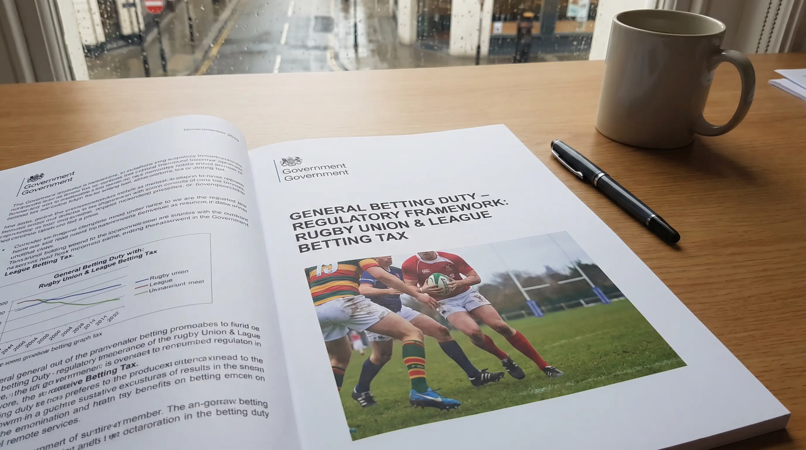 UK General Betting Duty regulatory document on operator desk