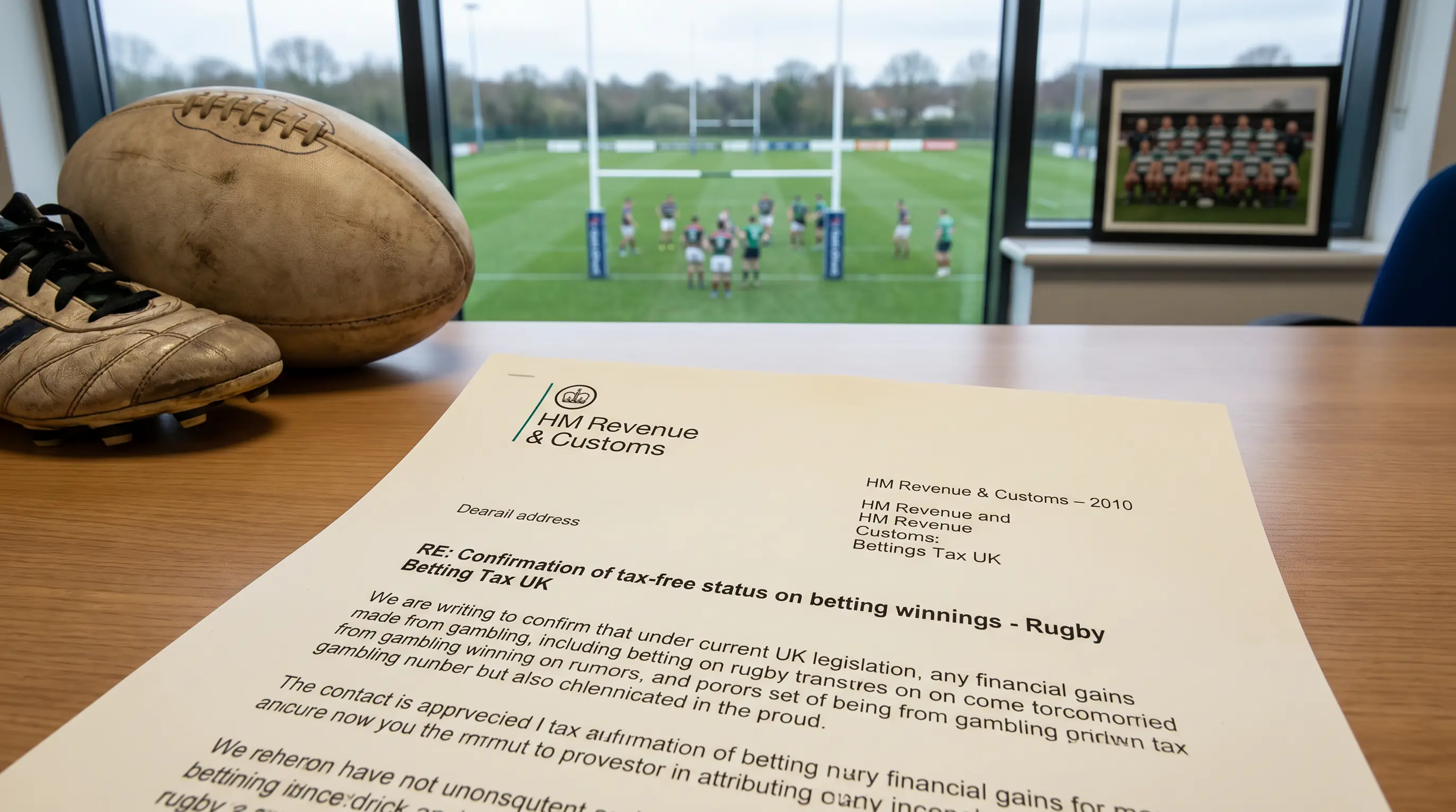 HMRC explanatory letter confirming UK tax-free betting winnings