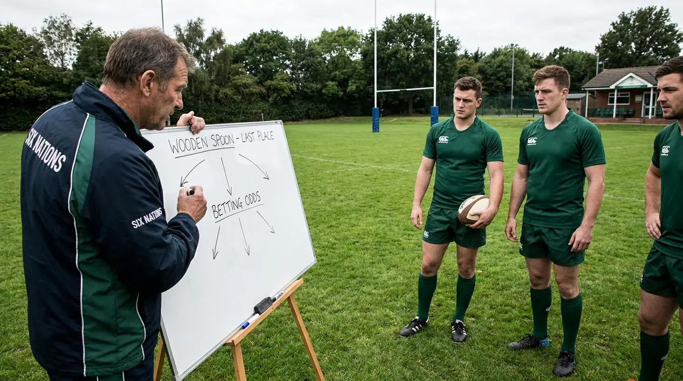 Coach explaining Wooden Spoon meaning on tactics board