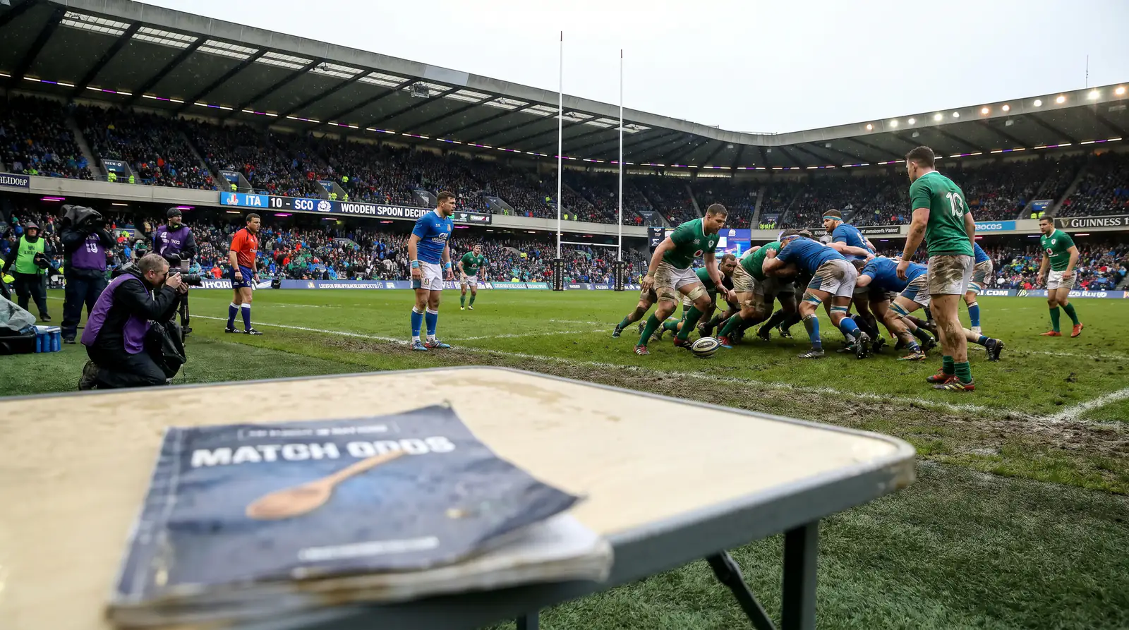 Live Six Nations match shaping Wooden Spoon outright market